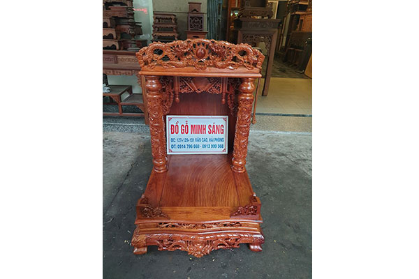Ban Thần Tài trương Rồng gỗ Hương