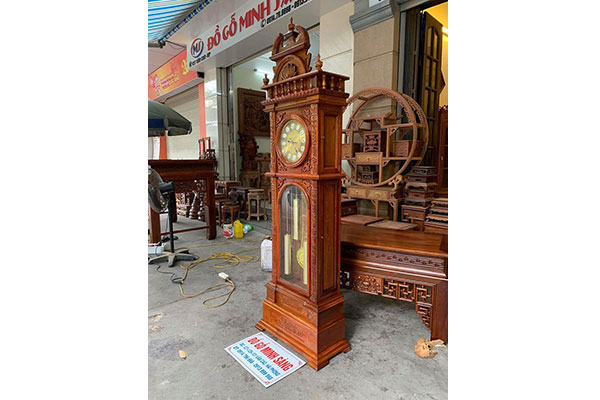 Đông hồ hộp gỗ Hương Đỏ