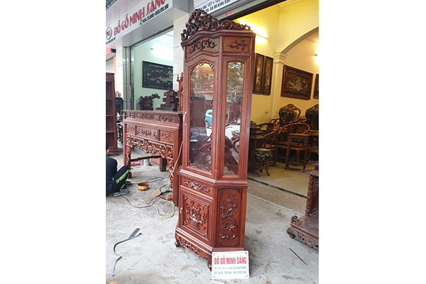 Tủ góc gỗ Gụ